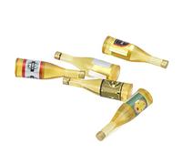Masyrt Lot de 5 mini bouteilles de bière modèle 1:12 Simulation Scène de vie Vivant Délicat Miniature Décoration de maison de poupée Accessoires de décoration