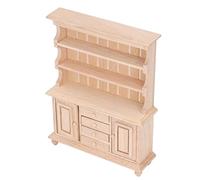 Masyrt Mini armoire rustique pour maison de poupée - 1:12 - Bibliothèque en bois - Cadeau