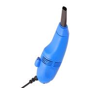 Masyrt Mini collecteur de poussière pour ongles, aspirateur de bureau, portable, petit aspirateur USB, avec brosse et lampe pour petits objets, miettes (bleu)