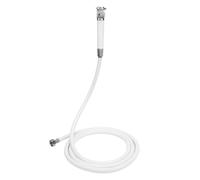 Masyrt Mini Pommeau de Douche Portable, Pommeau de Douche à Pression Manuelle, de à Bouton-poussoir, de à Pression Manuelle, Acier Inoxydable (Conduite d'eau de 2,5 M/8,2 pieds)