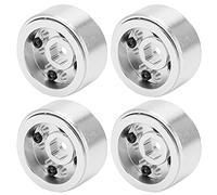 Masyrt Moyeu de Roue RC, Alliage D'aluminium Résistant à l'usure, Léger et Durable pour Voiture Télécommandée SCX24 90081 1/24, Ne Craignant Pas Les Collisions, Les Chutes ou la (Argent)