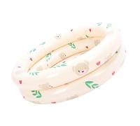 Masyrt Piscine gonflable pour enfants avec base gonflable, ronde et pliable en PVC pour enfants (87 x ours beige)