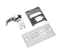 Masyrt Plaque d'aiguille de rechange en acier inoxydable avec pied presseur, robuste et facile à monter pour machine à coudre en zigzag