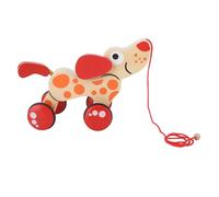 Masyrt Push Pull Toy Puppy Walk Along Pull en bois Chien Walk Un long chiot en bois pour promener les tout-petits (motif chiot)
