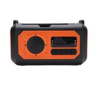 Masyrt Radio d'urgence Alimentée par Batterie de 12 000mAh, Craque à Main Solaire AM FM WB avec Boussole, Lampe de Poche, Lampe de Lecture pour Le Camping, la Randonnée, Les Voyages