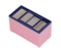 Masyrt Réfrigérateur horizontal pour maison de poupée, réfrigérateur miniature en bois de bouleau, design réaliste, mini accessoires de jouets à l'échelle 1:12 avec de beaux décors pour jouer avec les