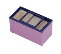 Masyrt Réfrigérateur horizontal pour maison de poupée, réfrigérateur miniature en bois de bouleau, design réaliste, mini accessoires de jouets à l'échelle 1:12 avec de beaux décors pour jouer avec les