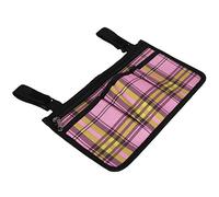 Masyrt Sac latéral multipoche pour fauteuil roulant, sac latéral multi-usages pour fauteuil roulant, organiseur suspendu pour le rangement de portefeuilles, collations et autres petits objets, grille