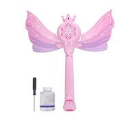 Masyrt Stick Bulles pour Enfants,Stick à Bulles Papillon pour Enfants, Machine à Bulles Musicale et Lumineuse colorée,Jouet à Bulles Portable pour Filles Jouets d'anniversaire