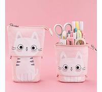 Masyrt Support de Crayon de Support de Dessin animé, Crayon Mignon en Toile pour Chats, Gardez Les Choses Droites et Faciles D'accès (Bon Chat)