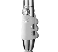 Masyrt Support de pommeau de douche en TPR, durable, réutilisable, forte aspiration, réglage flexible de la hauteur, blanc, 6,2 x 4 x 3 cm, 13 G, support à ventouse pour pommeau de douche