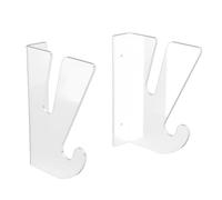 Masyrt Support de skateboard horizontal avec écran en acrylique pour skateboard et longboard avec crochets de rangement, support mural robuste et sûr (transparent)