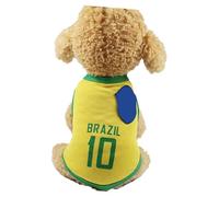 Masyrt T-shirt de la Coupe du Monde pour Chiens, Maillot de Football pour Animaux de Compagnie, Coupe du Monde de Sport Respirante pour Chats Coupes du en Maille Extensible (L)