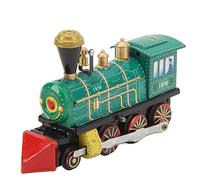 Masyrt Train de Noël Toys Clockwork Locomotive Jouet Plaque en tôle Métal Fait à la main Vintage Rétro Wind Up Jouet de train pour cadeaux de collection Fête Anniversaire