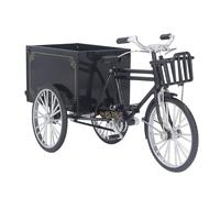 Masyrt Tricycle vintage doigt vélo modèle alliage étagère accessoire décoration maison tricycle vélo modèle (noir)