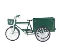Masyrt Tricycle vintage doigt vélo modèle alliage étagère accessoire décoration maison tricycle vélo modèle (vert)