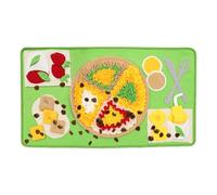 Mat à Lisse de Chien, Tapis de Lisse pour Chiens - Colorful Interactive Dog mâcher Pizza Feeder Lent - Traitez Le Jouet de Nettoyage de Dents de Nourriture pour Animaux de Compagnie pour la Poursuite