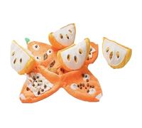 Mat à Lisse de Chiot, Jouets de reniflement de Chien - Mat de Nourriture de Chiot Orange,Game en Peluche Interactive de Squeaky Dog Relieving avec du Papier froissé pour la Race Senior