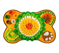 Mat à littorage pour chien 25x17 pouces grand chien lavable Master de sniffle avec bb squeaker sans glissement reniflant tapis d'alimentation des jeux de cerveau drôles pour petits chiens moyens jaun