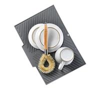 Mat À Séchage À Vaisselle - Sans De Travail En Silicone | Plat De Pierre Pliable | Plateau Non Glissé À La Chaleur De 12,4 Pouces, Protecteur De Facile À , Conception Pliable C