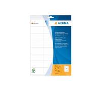 HERMA 4443 Lot de 20 autocollants d'adresse pour machine à écrire DIN A4 (70 x 36 mm, 20 feuilles, papier, mat, coins pointus) auto-adhésifs, 480 étiquettes adhésives blanches