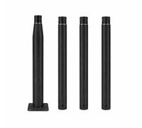 Mât d?Éclairage Public Droit 4m Ø60mm Noir