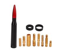 Mât d'antenne de Calibre 50 en Aluminium 6061 Universel pour Camion de Remplacement pour, mât Radio Court Rouge anodisé Dur Durable avec adaptateurs de Montage et Goujons (Rouge)