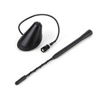 Mât d'antenne de Voiture Universel de 9 Pouces, Tige d'antenne de Radio AM FM Noire avec Base en Caoutchouc Durable résistant aux Hautes températures en Aluminium pour