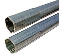 Mât d'antenne en Tube d'acier - Support pour mât Satellite/antenne FM/Support LTE/Construction/Fixation de Voile d'ombrage, 2X 1 m mât de 190 cm, Tube galvanisé de 48 mm, 1x Capuchon de mât.