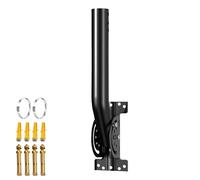 Mât d'antenne Universel pour antennes de télévision/Satellite/Radio/Wi-FI - Support d'installation sur Poteau et Mural réglable (Support de 30 cm - Noir)