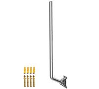 Mât d'antenne Universel pour antennes de télévision/Satellite/Radio/Wi-FI - Support d'installation sur Poteau et Mural réglable (Support en Inoxydable de 82cm)