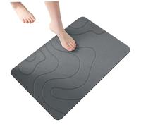 Mat de Bain de diatomite, 16x24 Absorbant Sèche Rapide à Sec sans Glissement diatomée la Terre pour Sol Salle Bain, Baignoire et Douche, évier diatomés Terre
