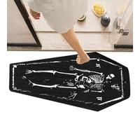 Mat De Bain Du Cercueil | Tapis De Plancher Gothique, 39,37x15.7 Pouce De Tapiis D'entrée Sans Glissement, D'Halloween Pour Décoration Intérieure, Porte D'entrée, Chambre À Coucher, Salle De Bain