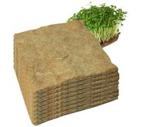 Mat de chanvre pour les micro-verts en croissance, 8 pcs 10x10 '' micro-verts de culture kit de jute de jute germes de graines biologiques tapis de croissance pour les plateaux de démarrage de graine