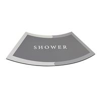 Mat de Douche incurvé 16x30 '' Tapis de Douche Absorbant du Tapis de Bain incurvé, Tapis de Douche de Douche à Quadrant Non Glissant