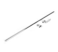 Mât de drapeau automatique universel de moto, accessoire de poteau de drapeau de montage de porte-bagages de siège arrière[argent]