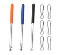 Mât De Drapeau De Camping 3 Pièces, Clip De Mât De Drapeau 6 Pièces, Mât Rétractable, Mât De Drapeau Portable, Mât De Drapeau Portatif, Mât De Voyage