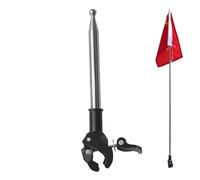 Mât de drapeau de moto en acier inoxydable - Support de mât de drapeau de vélo | Mât de drapeau de sécurité pour moto, mât de drapeau pour guidon de vélo