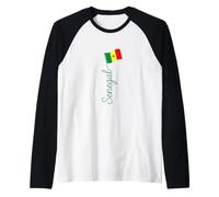 Mât de Drapeau du Sénégal - Élégant Patriotique sénégalais Manche Raglan