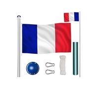 Mât de drapeau en Aluminium Réglable en hauteur par système d'emboîtement France
