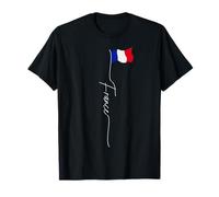 Mât de drapeau français, france vintage T-Shirt