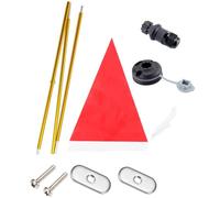 Mât de drapeau pliable - Montage de drapeau portable - Base de suivi sûre - Outil de sécurité léger pour une utilisation en mer, pêche, kayak, pôle pour voilier, pagaie de rivière,