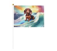 Mât de drapeau portable imprimé chien drôle drapeau portable décoration événements utilisation polyvalente activités de groupe