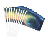 Mât de drapeau portable imprimé ciel étoilé pour décoration d'événements polyvalents, activités de groupe