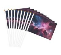 Mât de drapeau portable imprimé ciel étoilé pour décoration d'événements polyvalents, activités de groupe