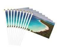 Mât de drapeau portable imprimé île de Cuba pour décoration d'événements polyvalents, activités de groupe