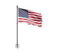 Mât de drapeau pour montage au sol, fixation robuste pour mâts de drapeau, mât robuste pour jardin, commerce, terrains d'entreprise, pelouse, entreprise, maison