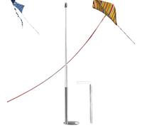 Mât de drapeau pour moto | Kit de support de d'immatriculation rétractable et de drapeau | Accessoires de montage portables pour vélo de route, vélo pliant et aventures en plein air