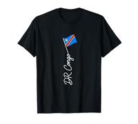 Mât de Drapeau Signature de la RD Congo - Drapeau Patriotique congolais T-Shirt