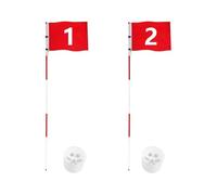 Mât de drapeau vert Putting Green : 5 sections résistant aux intempéries, mât de drapeau vert avec trou de coupe conçu avec un matériau ABS robuste, ce trou de GolfDriving Range Co